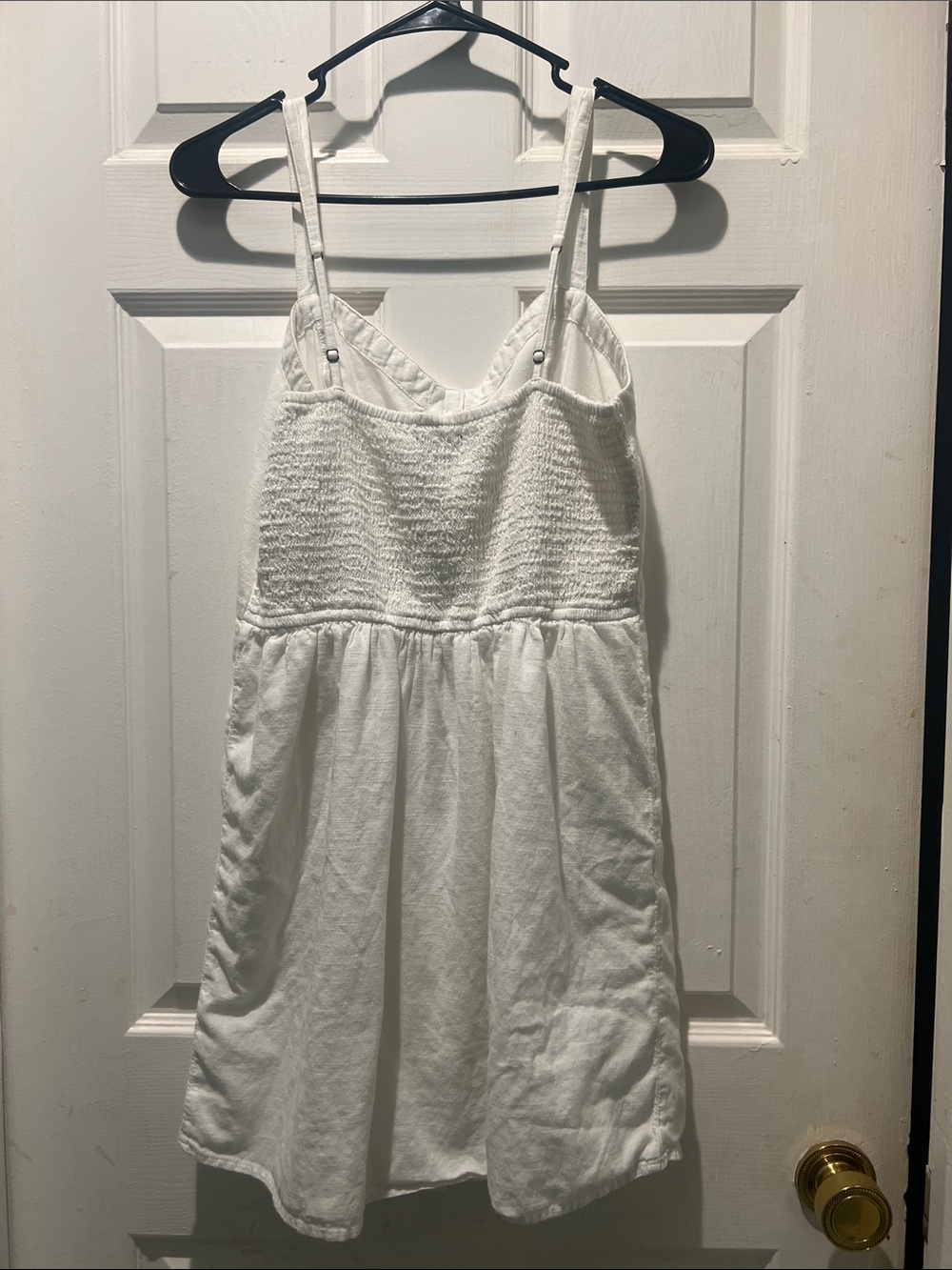 Abercrombie & Fitch White Button-Front Midi Dress - Picture 6 of 9